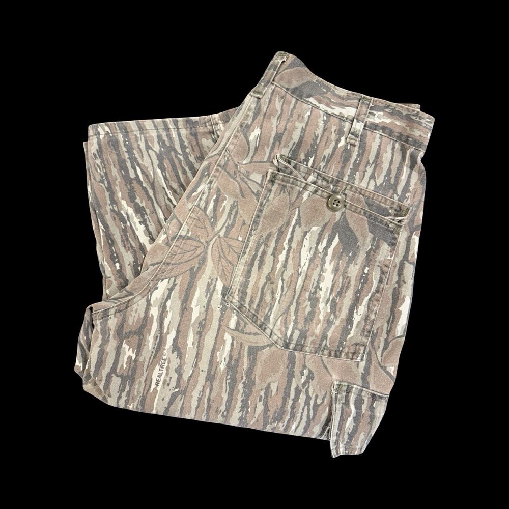 Vintage Realtree Camo Cargo Pants Hunting Outdoors Brown Tree Camo 34x30